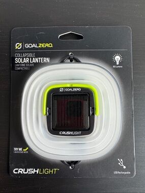 Crush Light Collapsible Solar Lantern in White with Lime